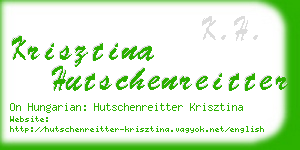 krisztina hutschenreitter business card